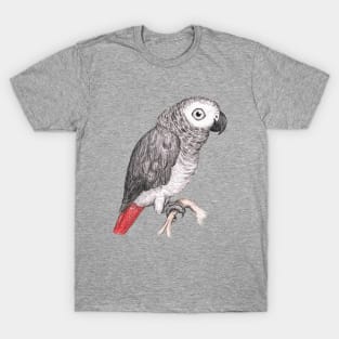 Cute African grey parrot T-Shirt